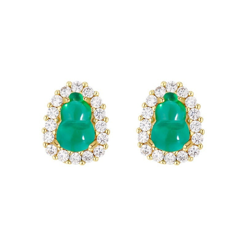Women's Gourd High-grade National Style Niche Design Temperament Earrings