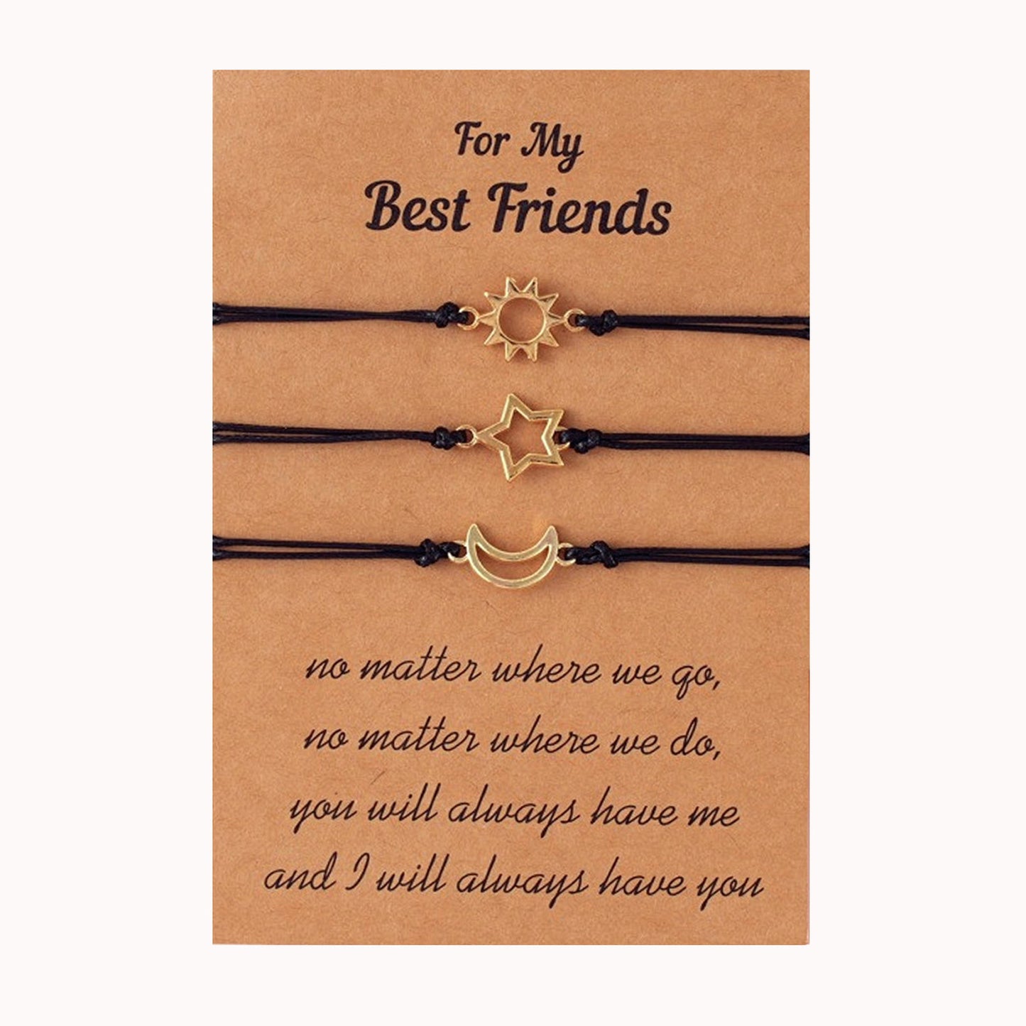 Moon Star Theme Creative Good Friends Sisters Bracelets
