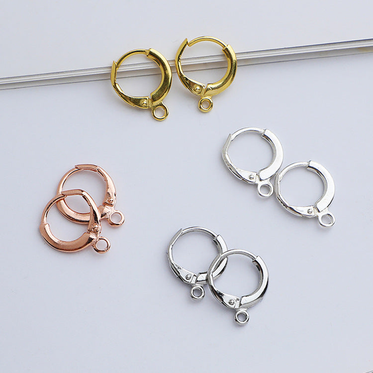 Material Clip Open End Circle Can Earrings