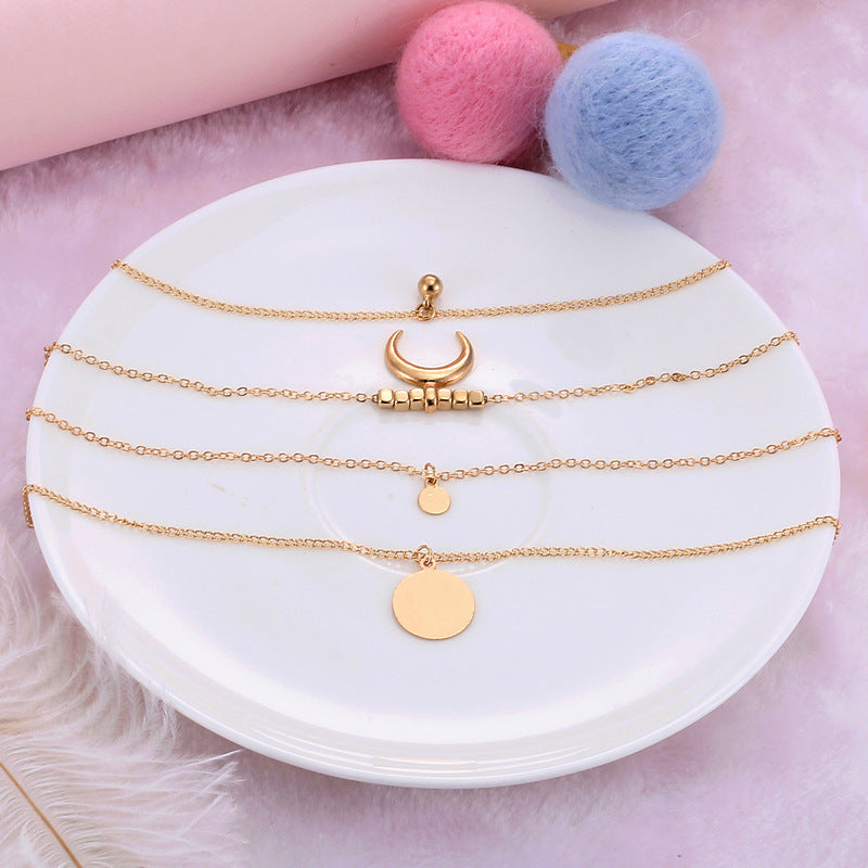Retro Personality Moon Wafer Popular Fashion Pendants