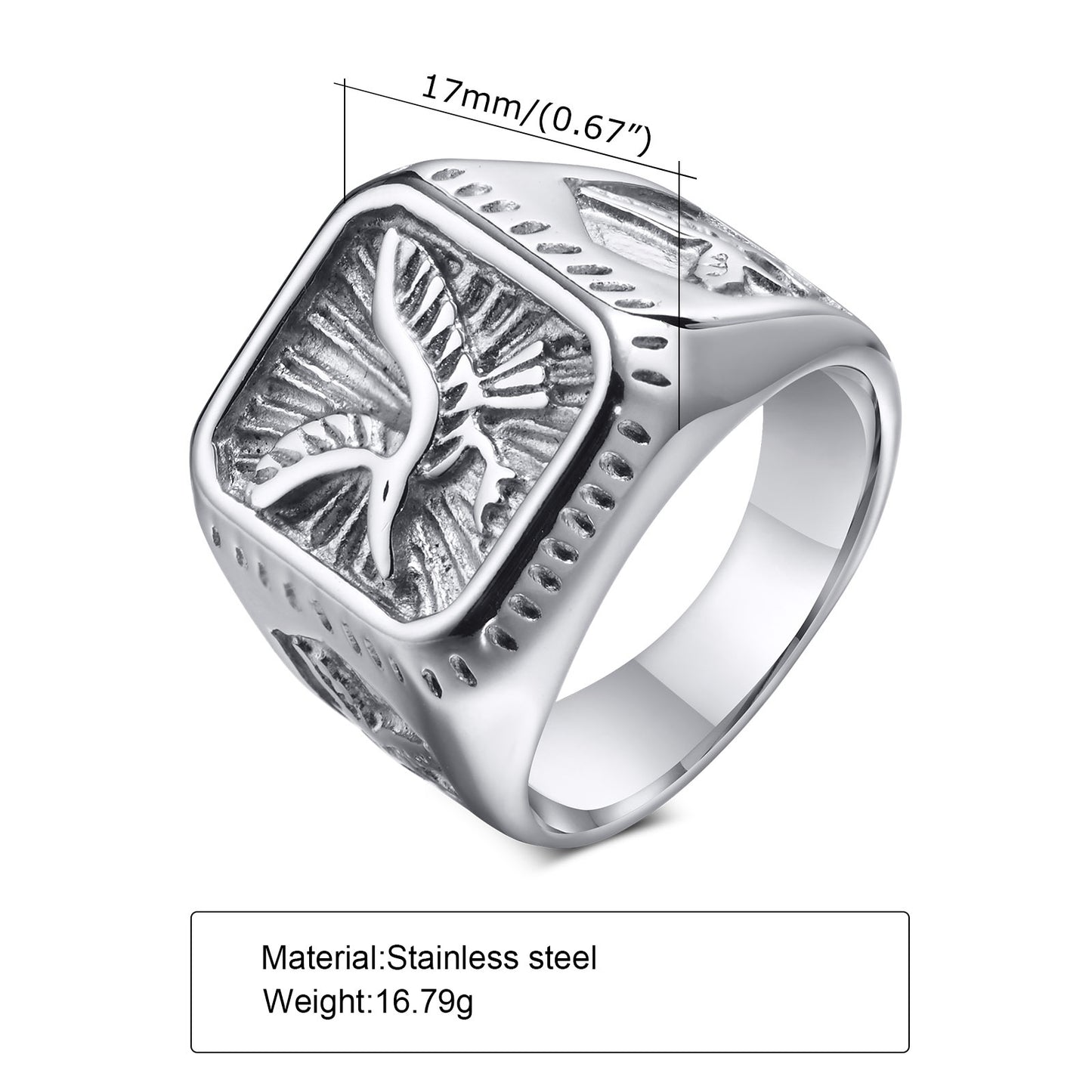 Men's Stainless Steel Eagle Gold Trendy Bracelets