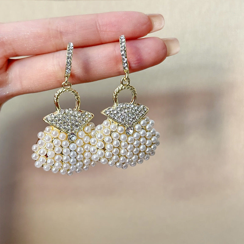 Flower Water Drop Chinese Bamboo Sweet Temperamental Minority Earrings