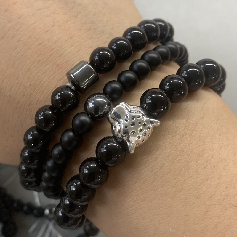 Men's Fashion Luxury Charm Hand Zircon Head Bracelets
