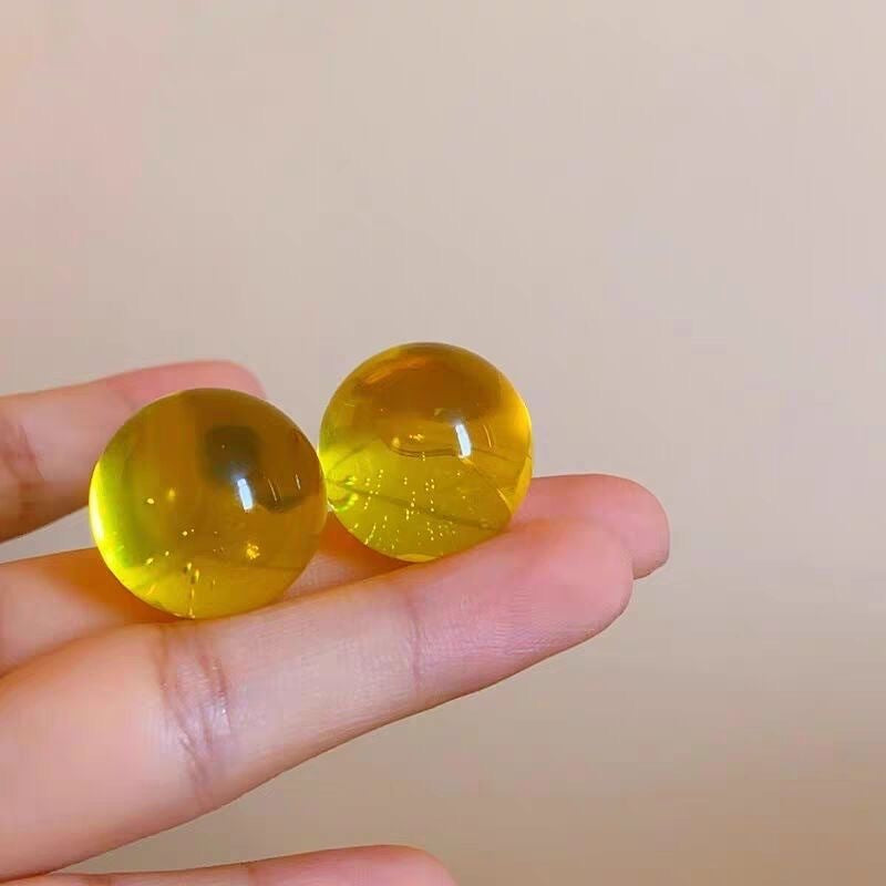 Glaze Jelly Color Ball Dopamine Personality Ear Fresh Earrings