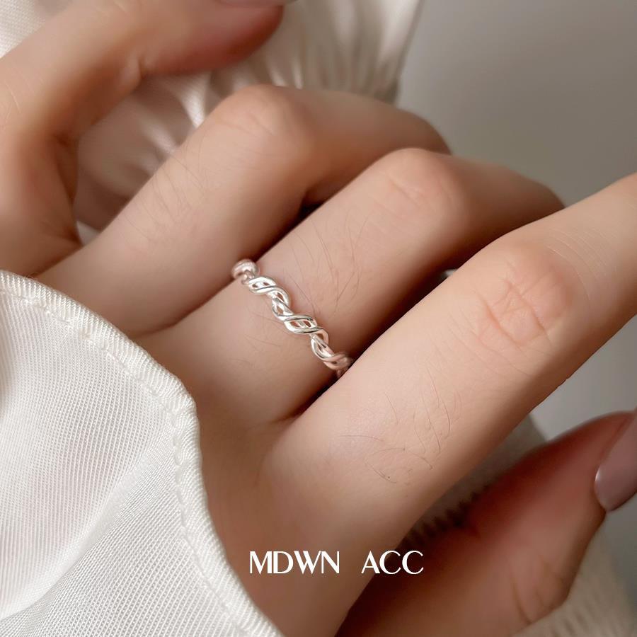 Korean Style First Line Winding Twist Open-end Temperament Rings