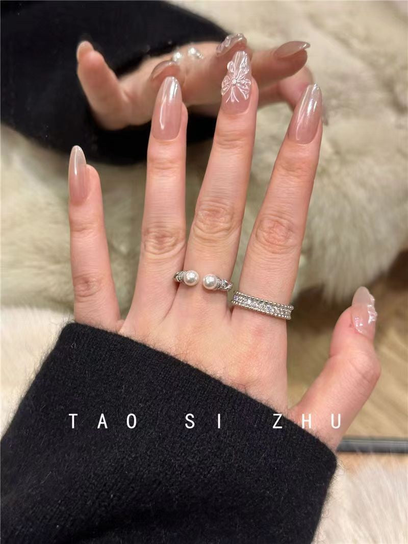 Elegant Twist Open-end Pearl Affordable Luxury Fashion Rings