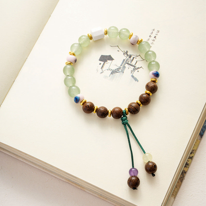 Women's & Men's Ornament Ice Crack Mori Style Single Circle Couple Bracelets