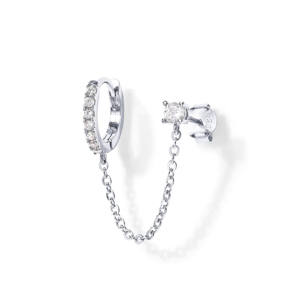 Women's Best-selling Fashion Single Row Diamond Tassel Earrings