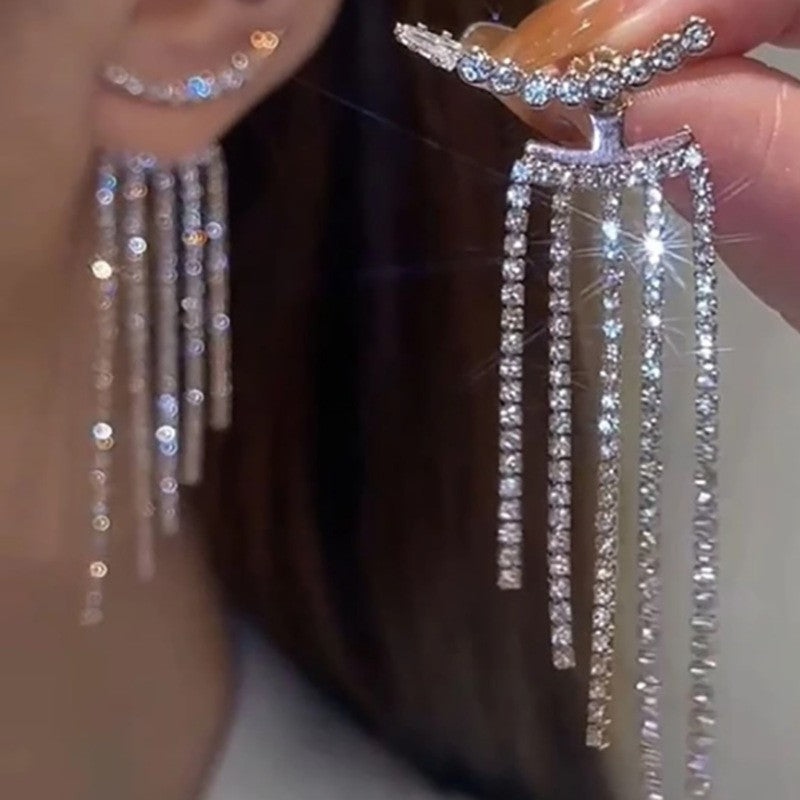 Stars Tassel Ear Light Luxury Minority Style Sweet Cool Earrings