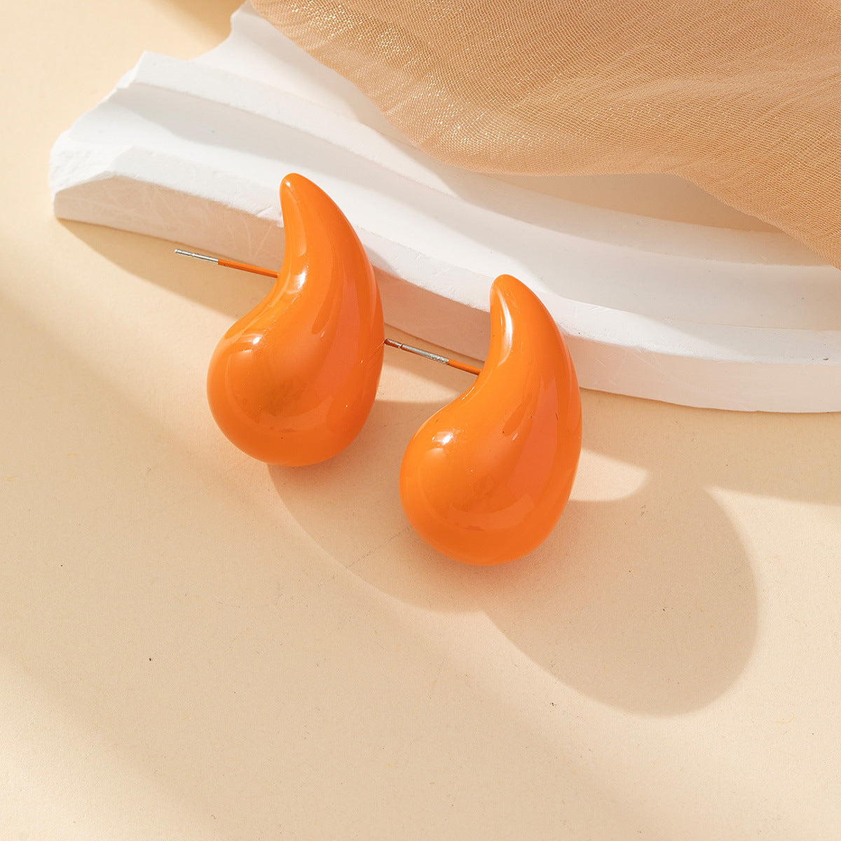 Women's Candy Color Drop-shaped Simple Graceful Tear Earrings