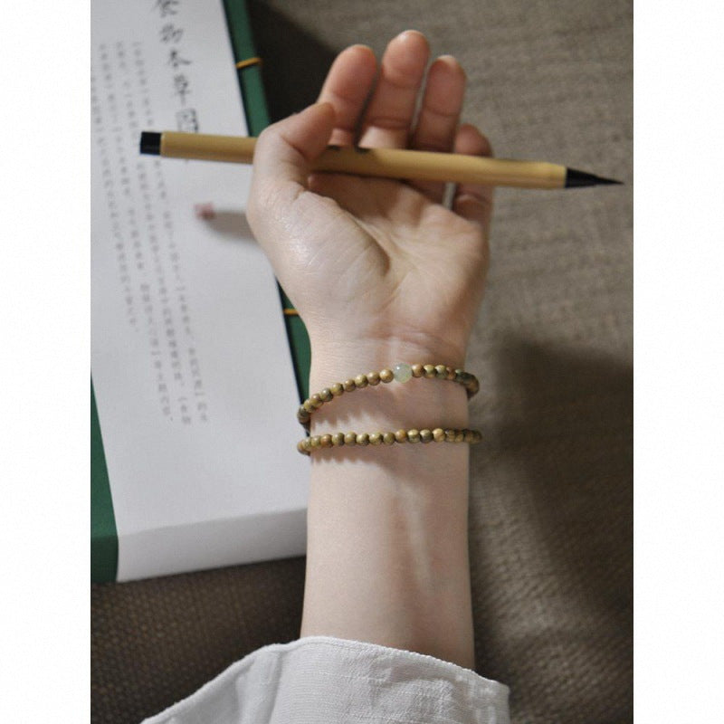 Green Sandalwood Beads Female Wooden Mori Bracelets