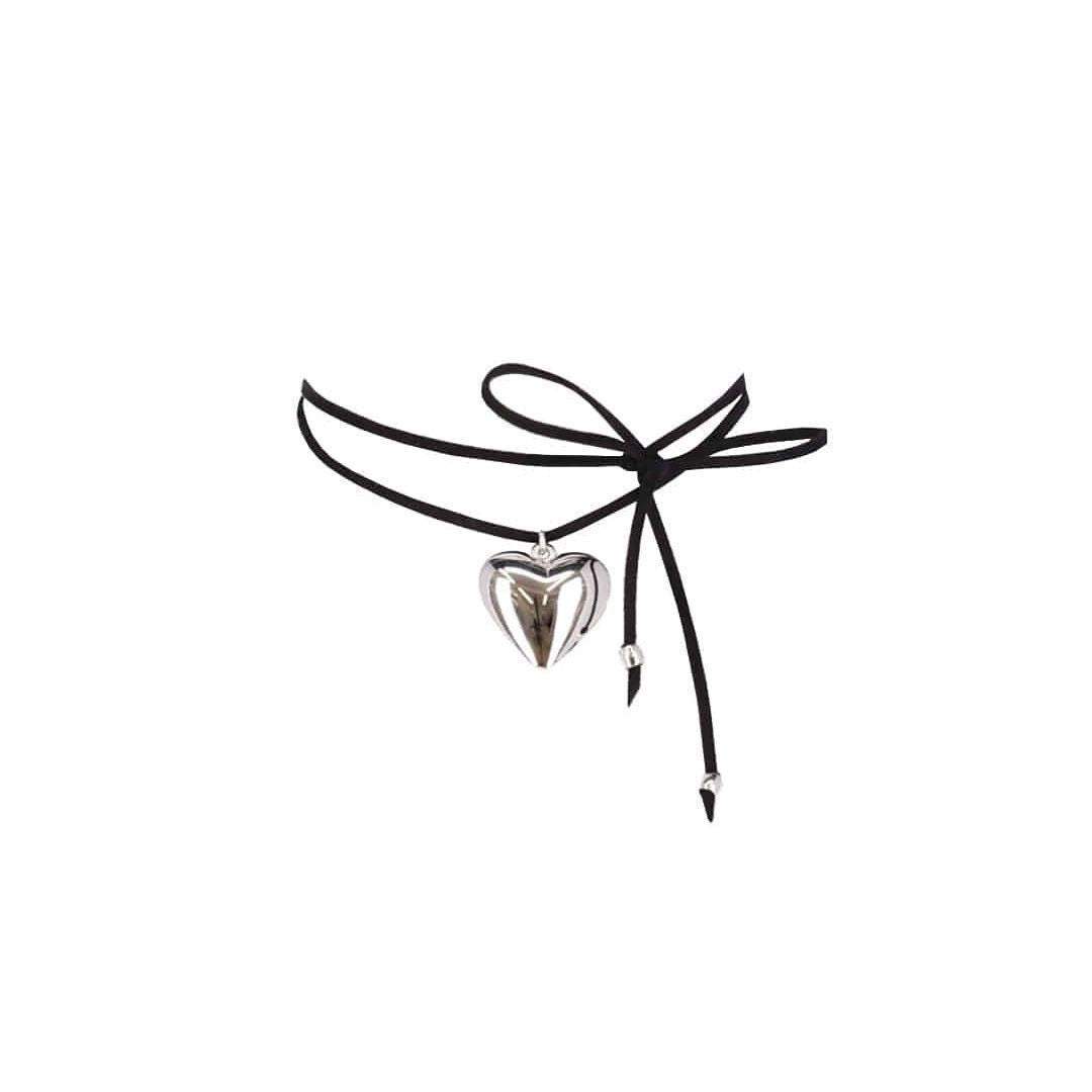 Women's Fashion Pull Adjustable Heart-shaped Simple Personality Necklaces