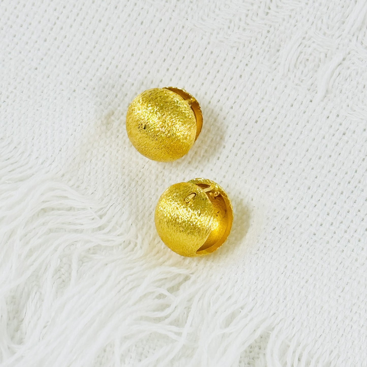 Brushed Ball Female Sier Simple Elegant Earrings