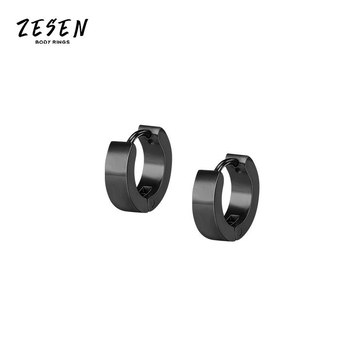 Men's Steel Circle Personalized Ear Clips Trendy Earrings