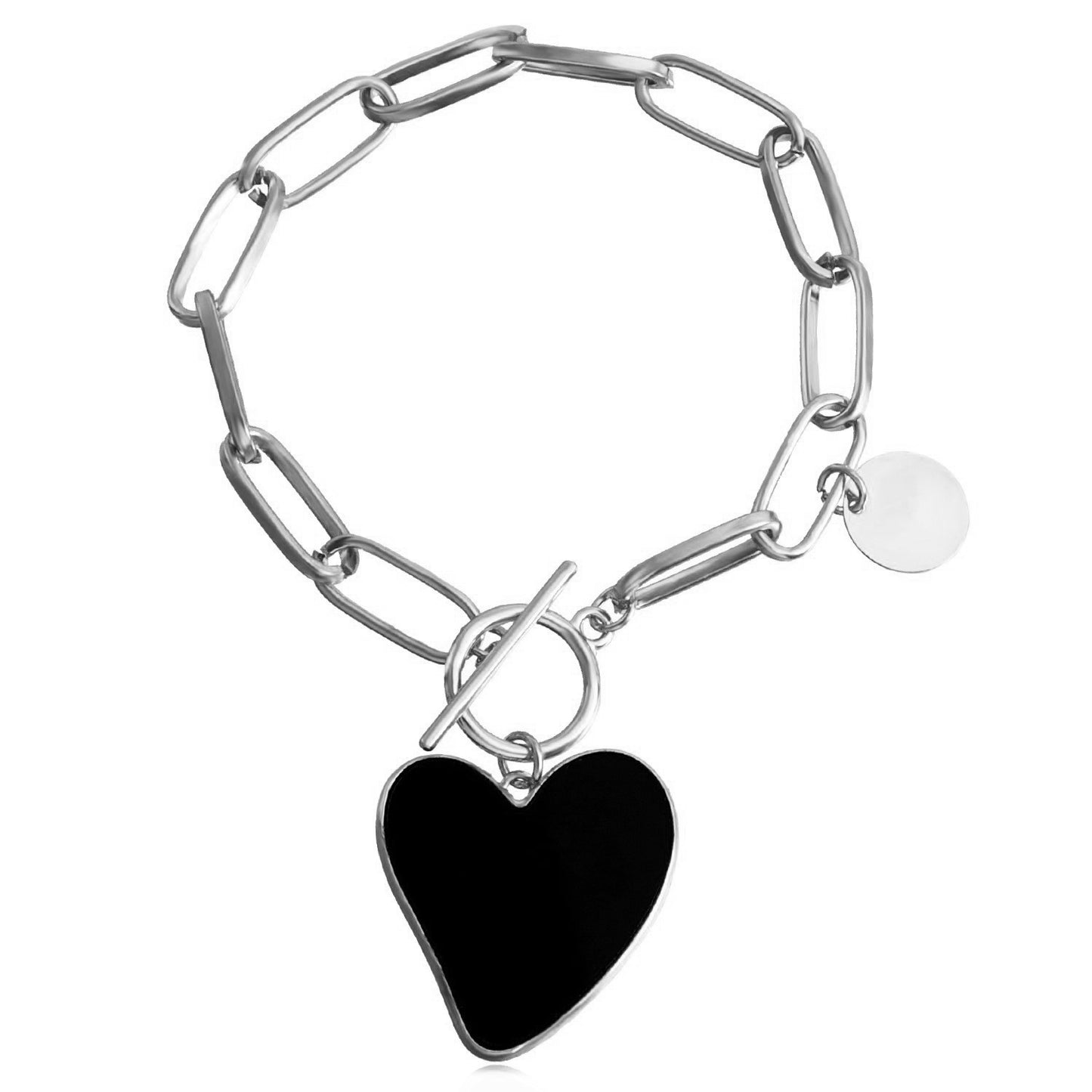 Women's Ornament Shaped Geometric Heart Shape Black White Bracelets