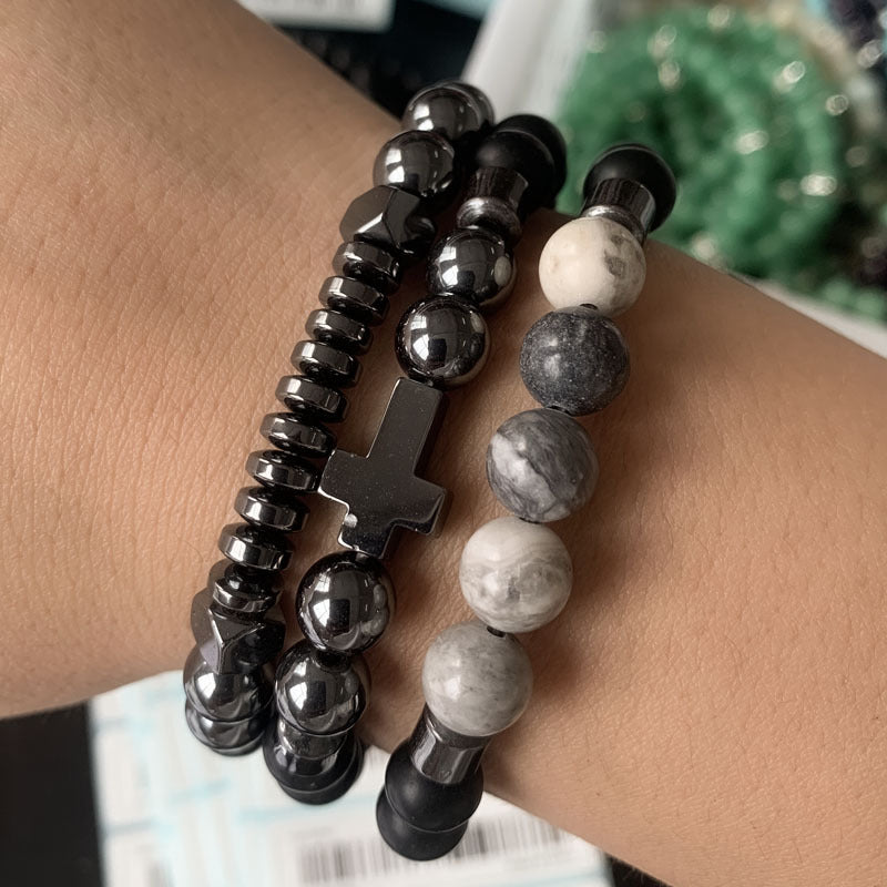 Men's Fashion Luxury Charm Hand Zircon Head Bracelets