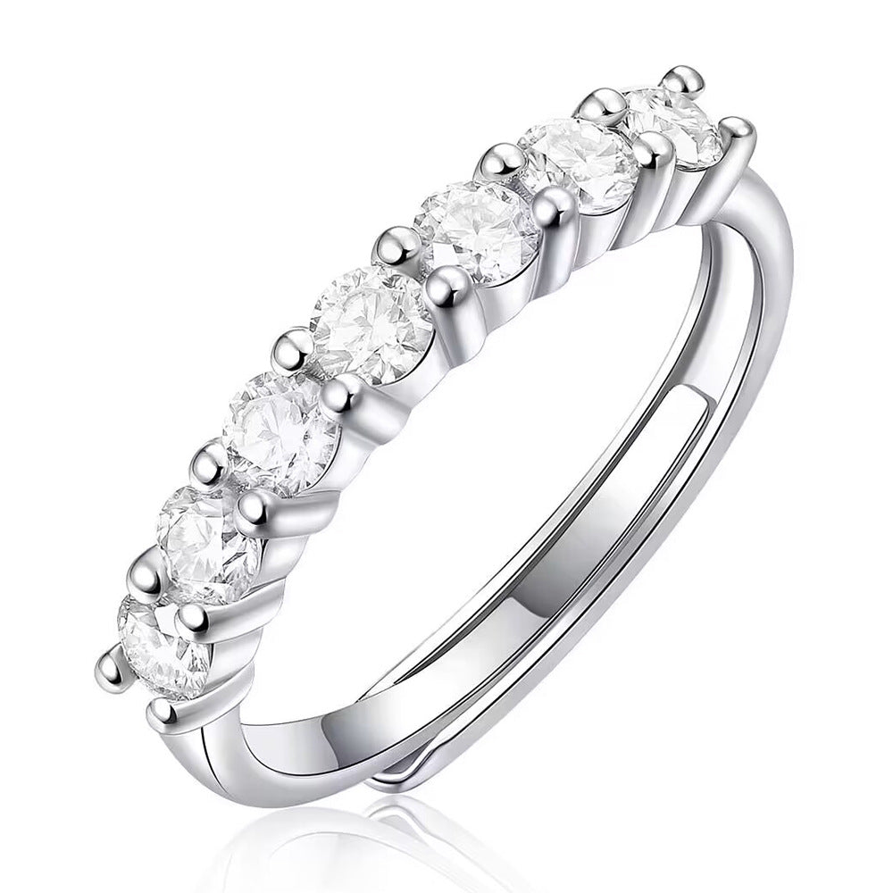 High-grade Micro Inlaid Zircon Square Open Rings
