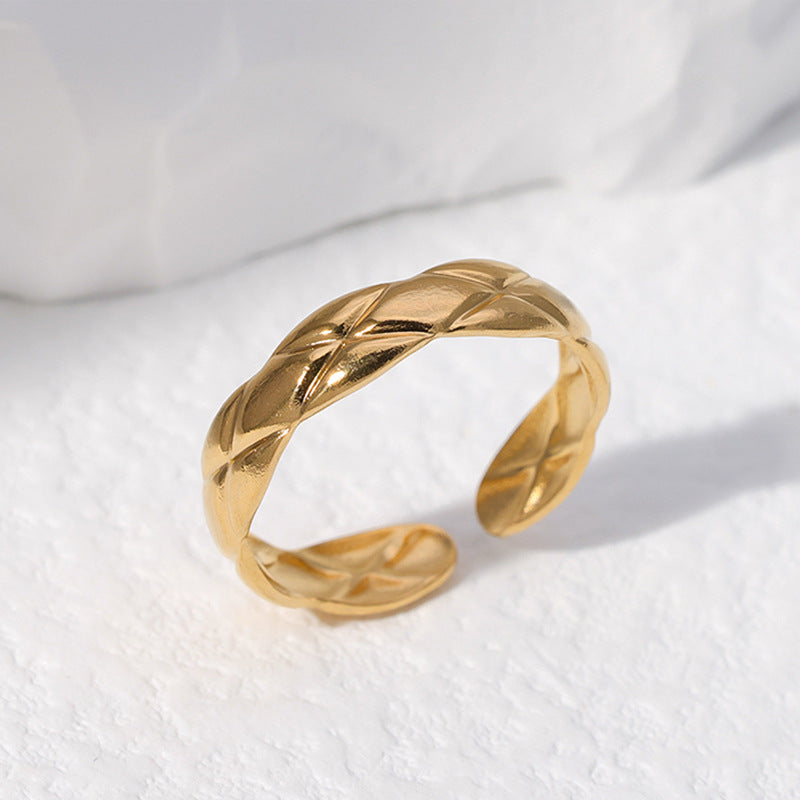 Female Opening Adjustable Stainless Steel Design Sense Rings