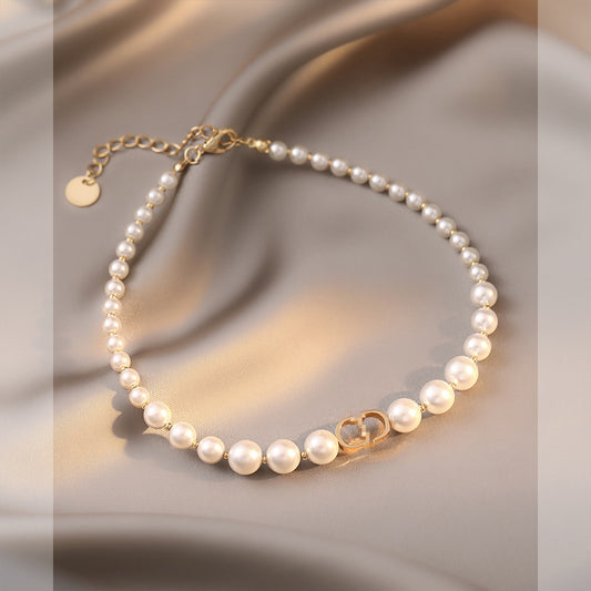 Pearl Female Light Luxury Minority Advanced Design Sense Necklaces