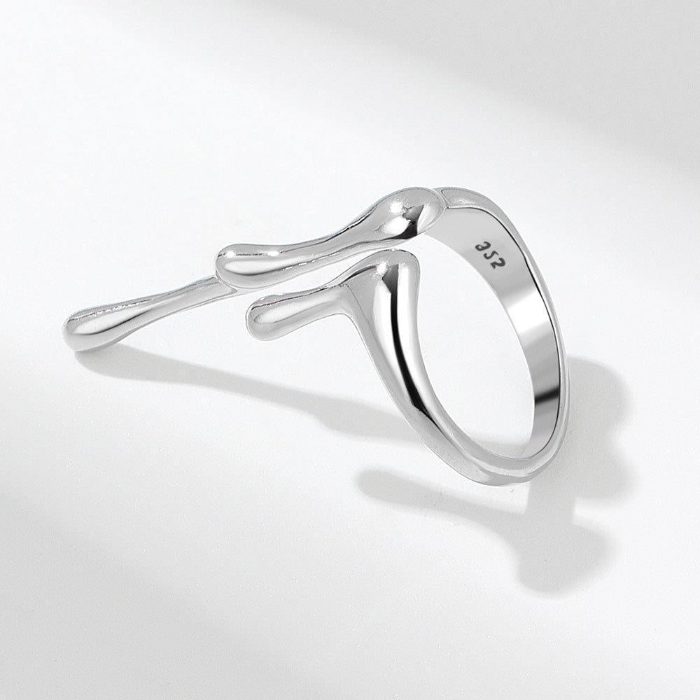 Irregular Liquid Open Female Cold Wind Rings