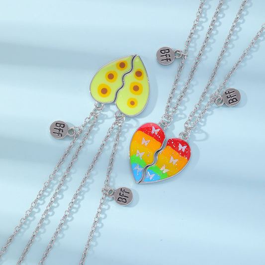 Good Friend Love Colorful Cartoon Girlfriends Necklaces