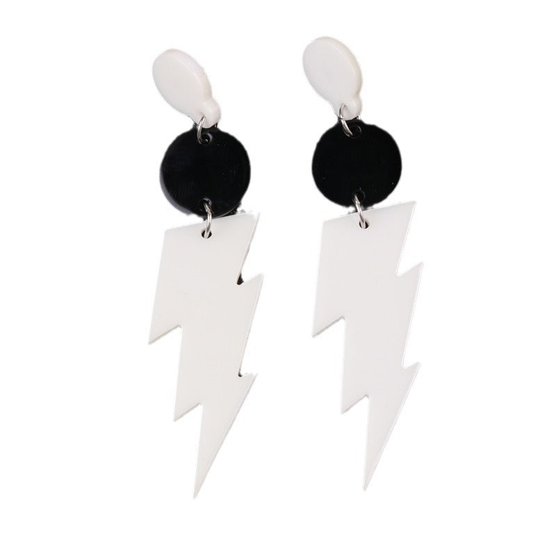 Women's Lightning Ear Fluorescent Color Design Contrast Personality Earrings
