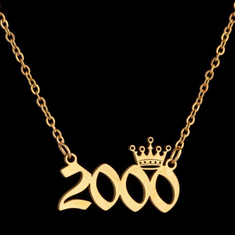 Women's Wind Lucky Digital Angel Clavicle Chain Necklaces