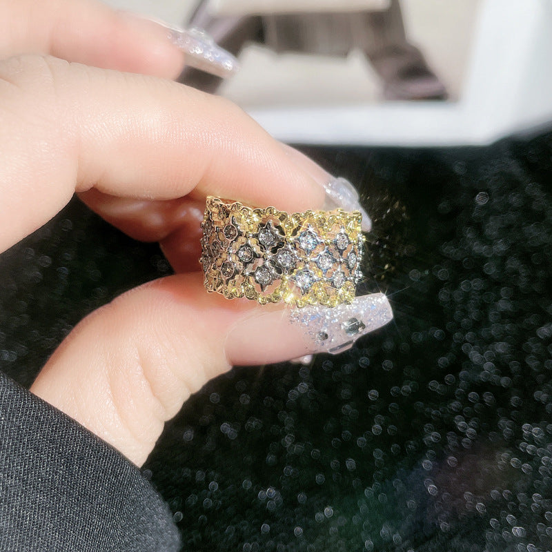 Women's Niche Palace Style Open Light Luxury Rings