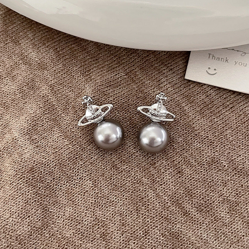 Women's Romantic Planet Pearl For Design High-grade Earrings