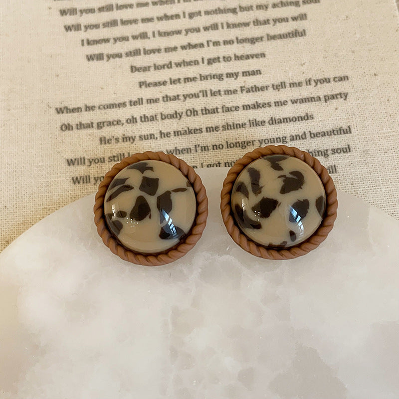 Women's Print Resin For Retro Affordable Luxury Fashionable Earrings