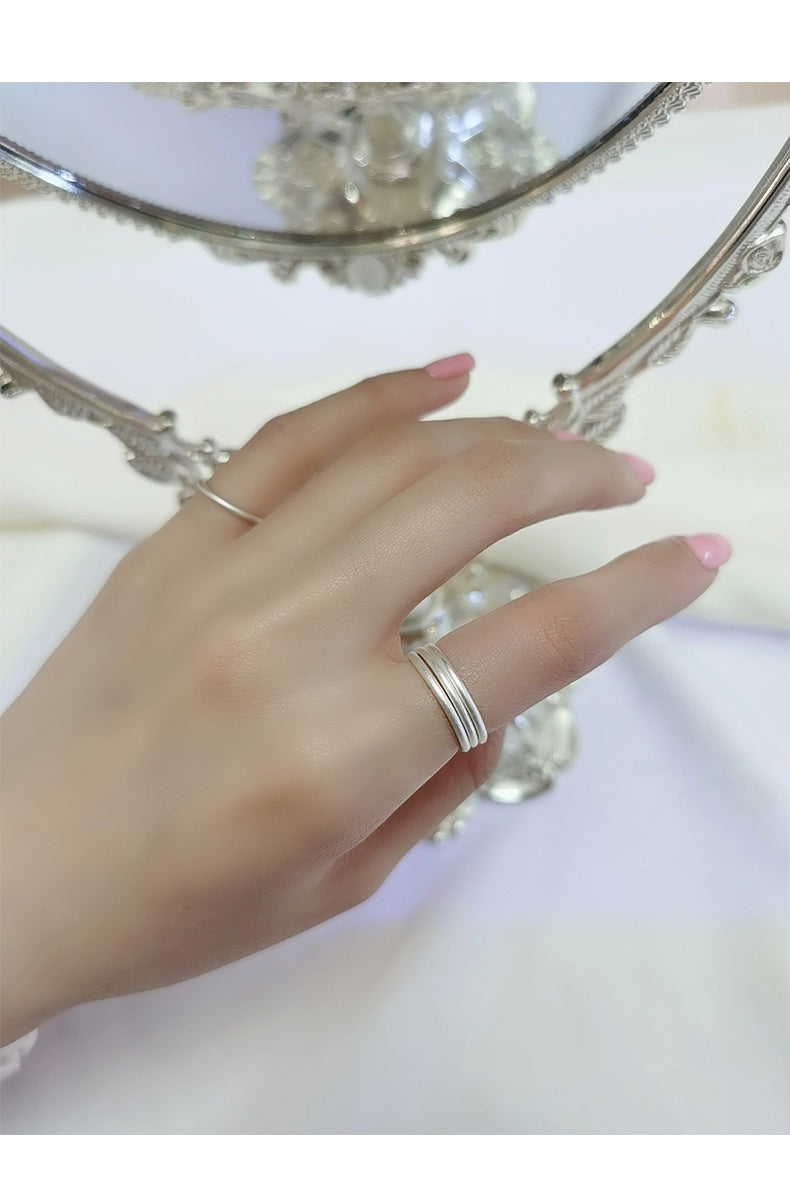 Women's & Men's Simple Sterling Sier Tail Index Finger Rings