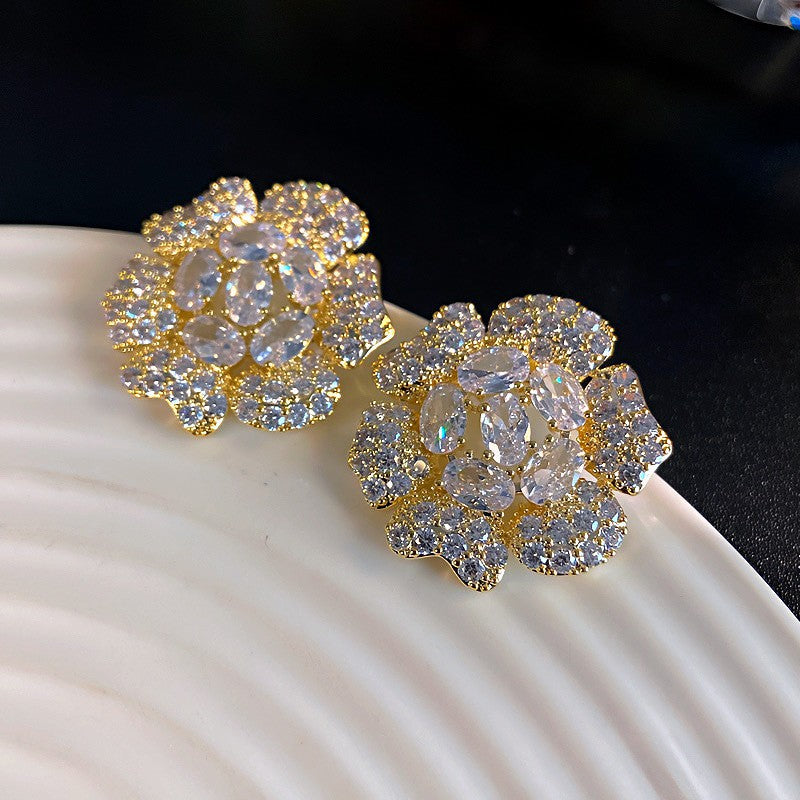Oil Oval Geometric French Retro Special Earrings