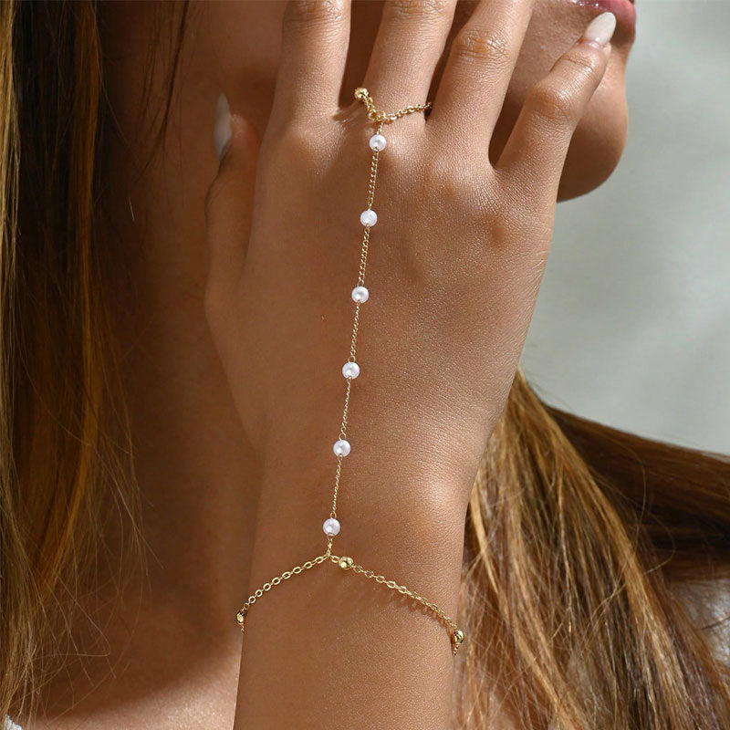 Metal Beads Female Simple Cold Style Imitation Pearl Bracelets