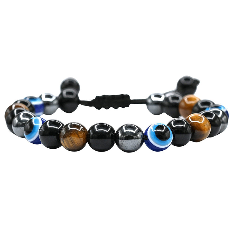 Stone Fluorite Hematite Tiger Eye Rose Bracelets