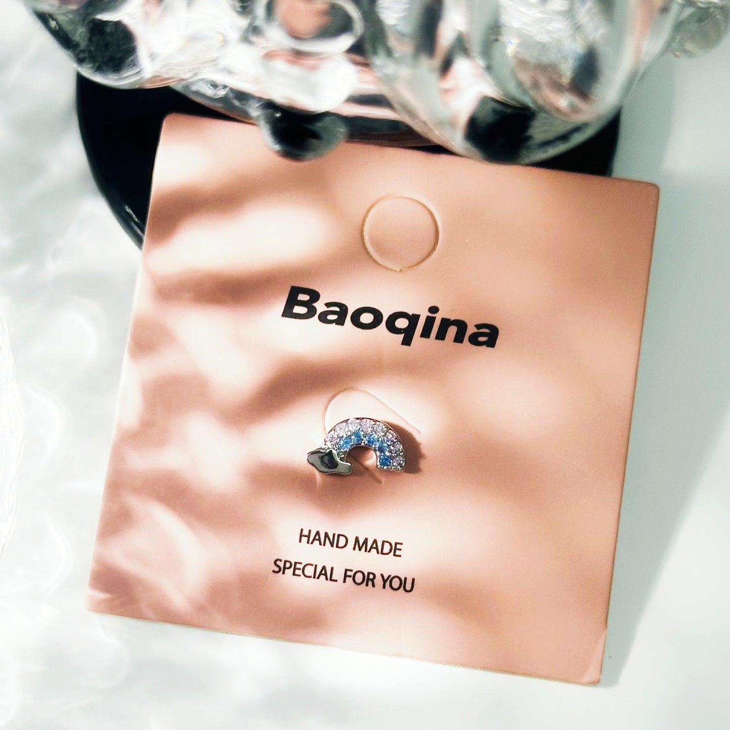 Titanium Steel Niche Super Flash Ear Bone Pin Small Earrings