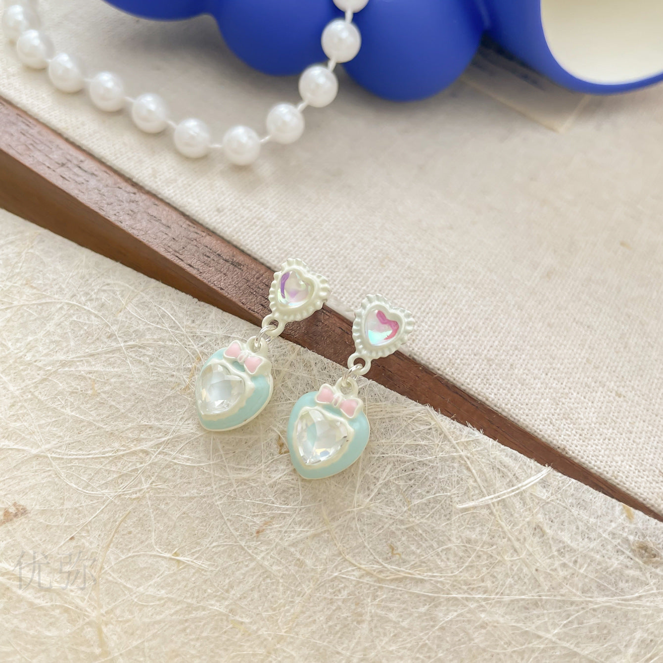 Sier Needle Butterfly Elegant Mermaid Tail Earrings