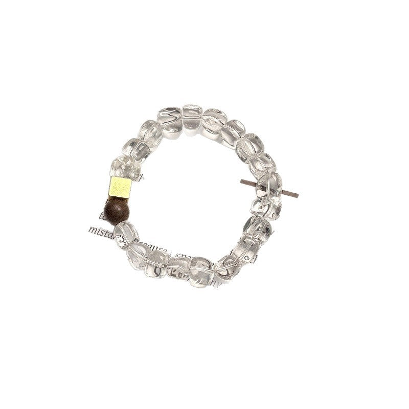 Women's Simple White Natural Square Crystal Atmospheric Bracelet
