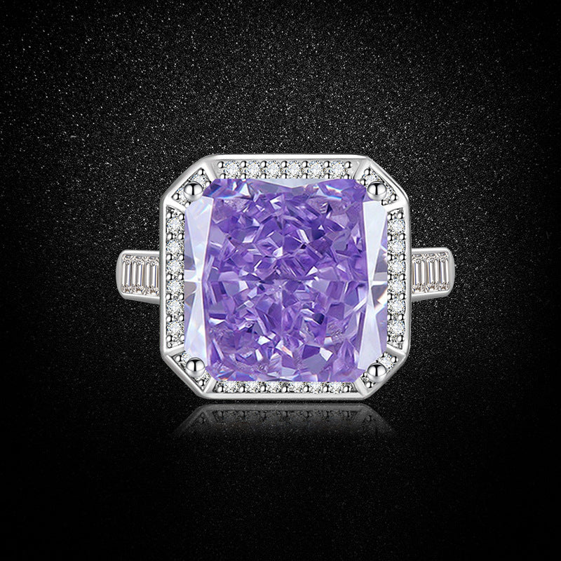 Flower Cut High Carbon Diamond Sea Rings