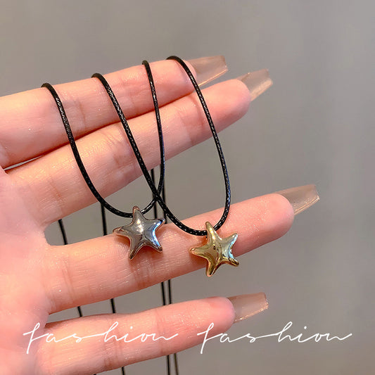 Black Rope Female French Retro Sweet Necklaces