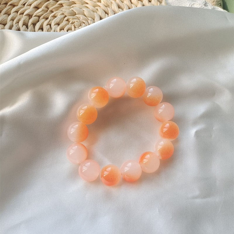 Pliable Temperament Gradient Color Ice Transparent Buddha Beads Hand Bracelets