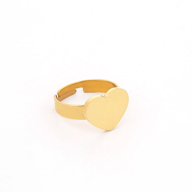 Women's Fashion Simple Stainless Steel Open Geometric Rings