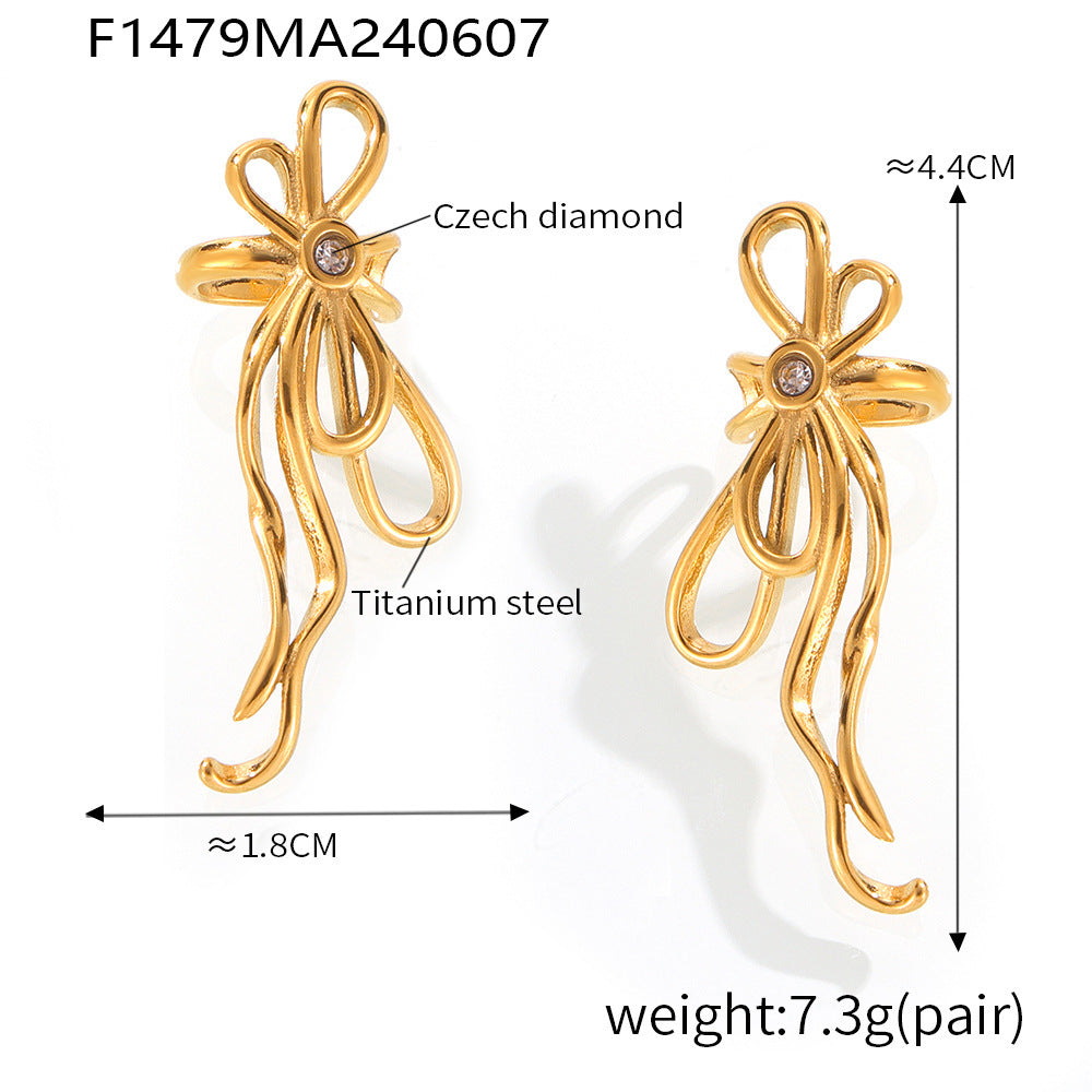 Women's For Without Piercing Creative Bowknot Design Rings