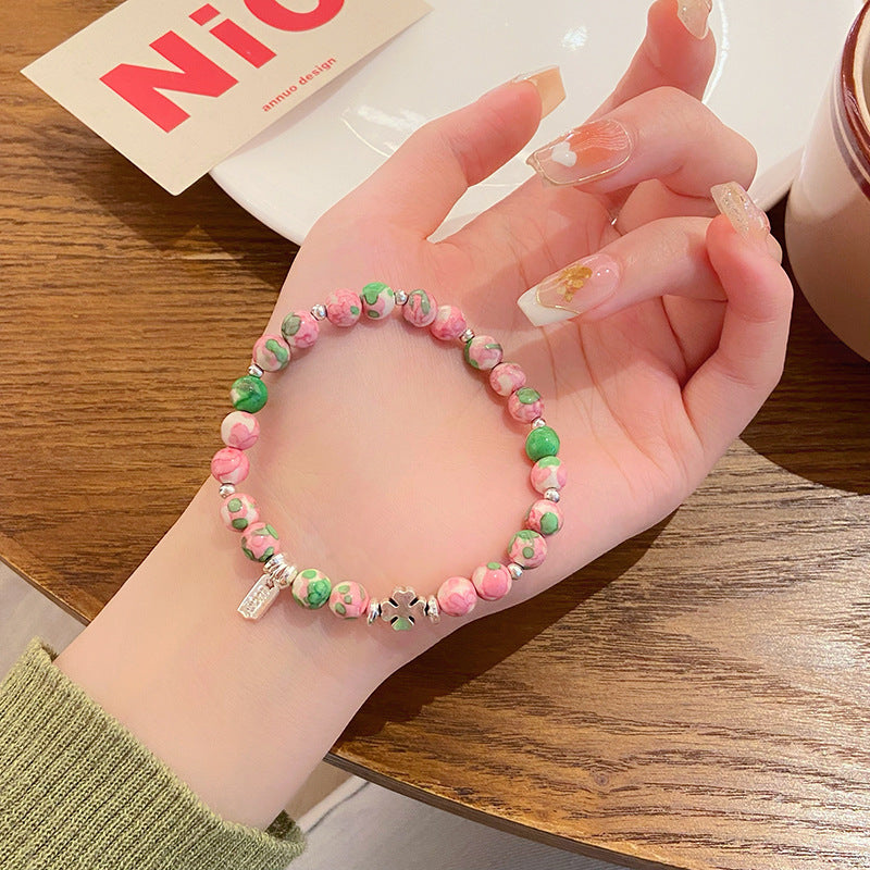 Women's Sweet Natural Simple Cute Design Stone Bracelets