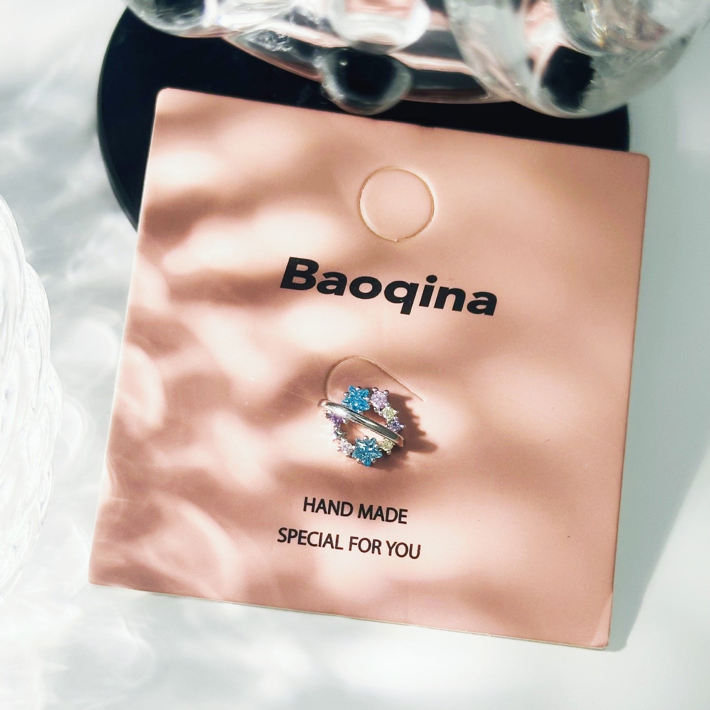 Titanium Steel Niche Super Flash Ear Bone Pin Small Earrings