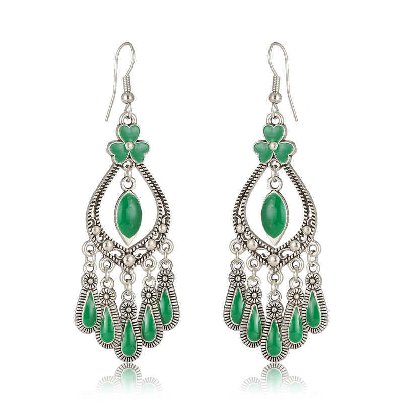 Your Delicate Dripping Oil Retro Alloy Small Ethnic Earrings