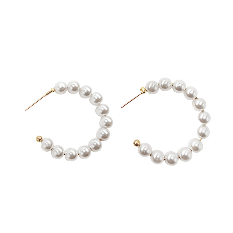 Women's Style Shaped Semicircle Pearl For Light Earrings