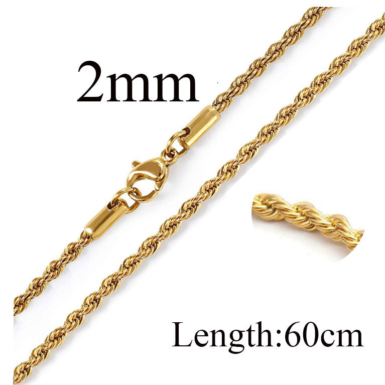 Innovative Simple Stainless Steel Twist Fashion Necklaces