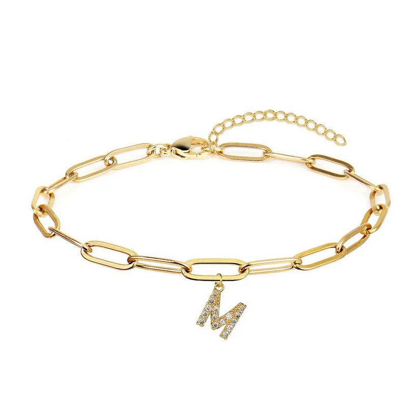 Personality Letter Elegant Fashion Diamond Alloy Bracelets