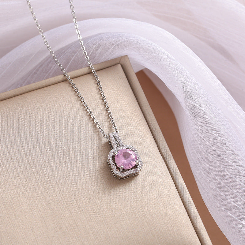 Titanium Steel Diamond Four-leaf Flower Female Necklaces