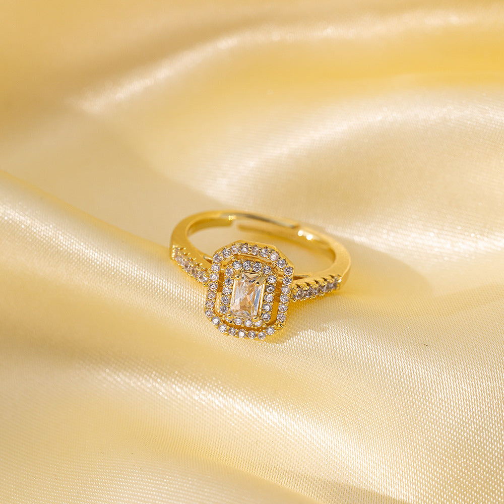Adjustable Simple Real Gold Electroplated Delicate Super Rings